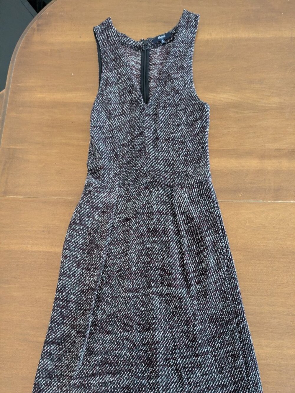 Madewell Twill Burgundy Knit Dress